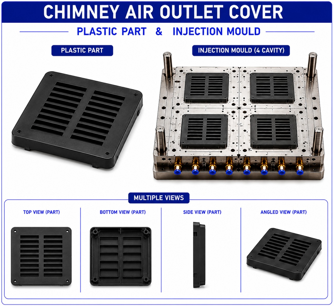 Chimney Plastic Air Outlet Cover Mould and Moulding Service